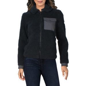 Barbour Womens Birling Navy Warm Short Faux Fur Coat Outerwear NWT